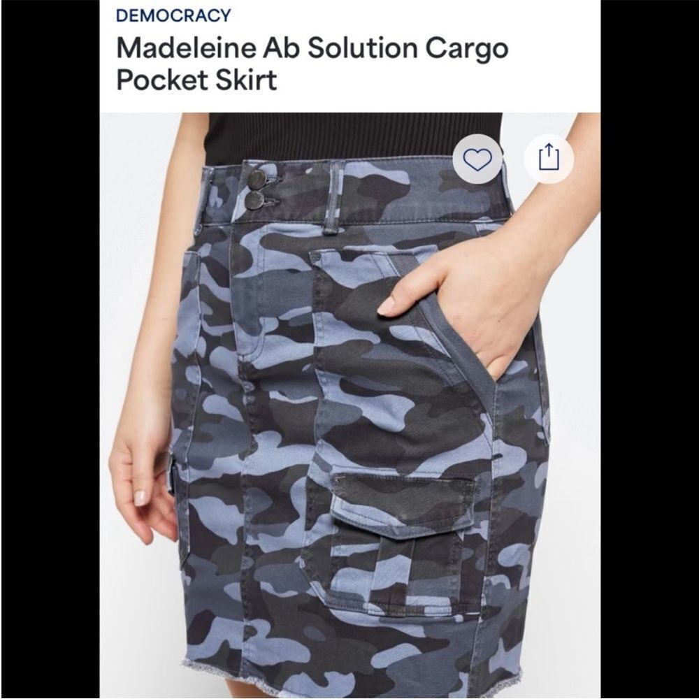 DEMOCRACY SIZE 4 ABSOLUTION CAMO CARGO POCKET SKIRT